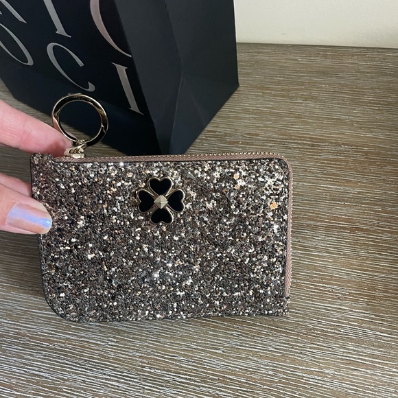 NWT Kate Spade Medium L-Zip Card Holder key chain - Picture 3 of 6